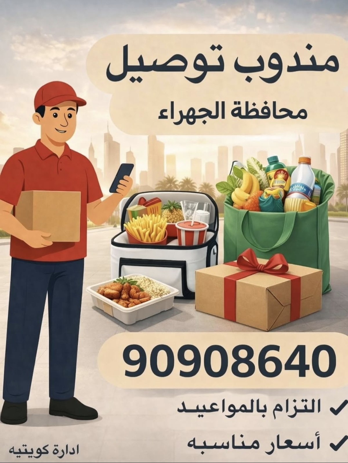 خدمات التوصيل داخل الكويت